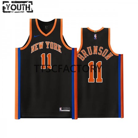 Maillot Enfant New York Knicks Jalen Brunson 11 Nike 2022-23 City Edition Noir Swingman